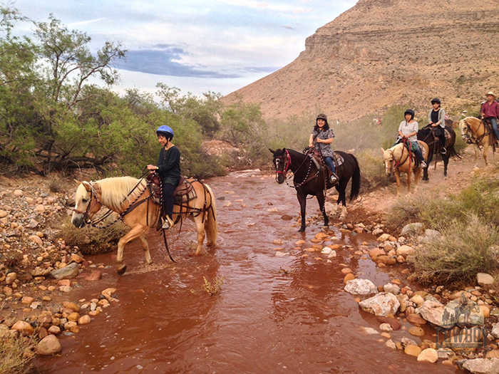Cowboy Trail Rides - Crossing a wash
